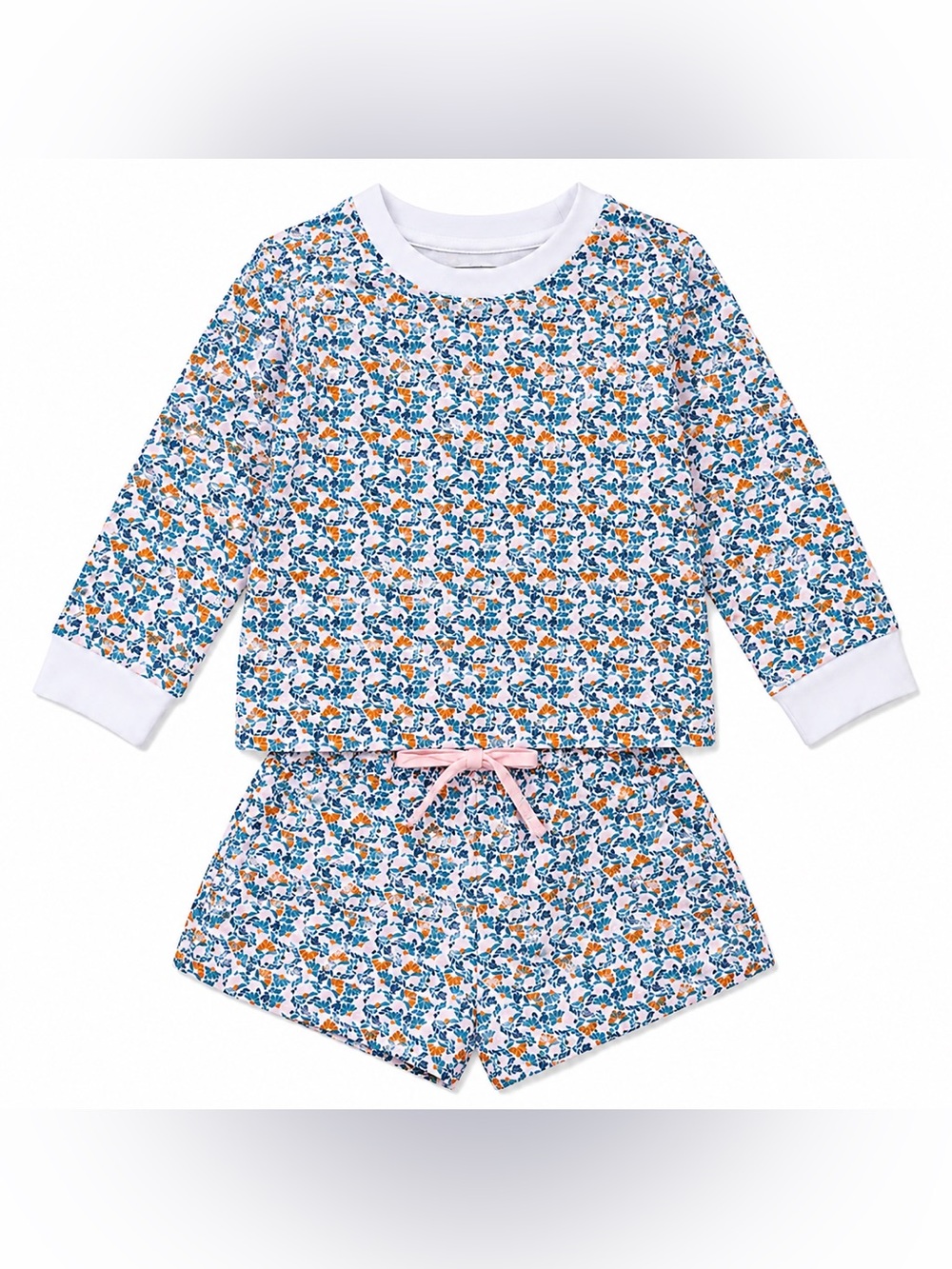 Lila + Hayes Autumn Blooms Stella Sweatshirt & Shorts Set Girls Size 10